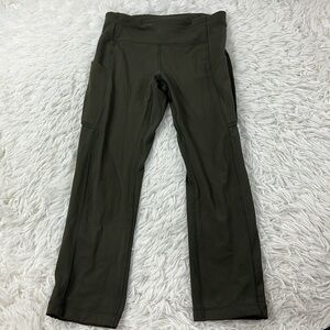 Lululemon Speed Up Crop (21") Dark Olive